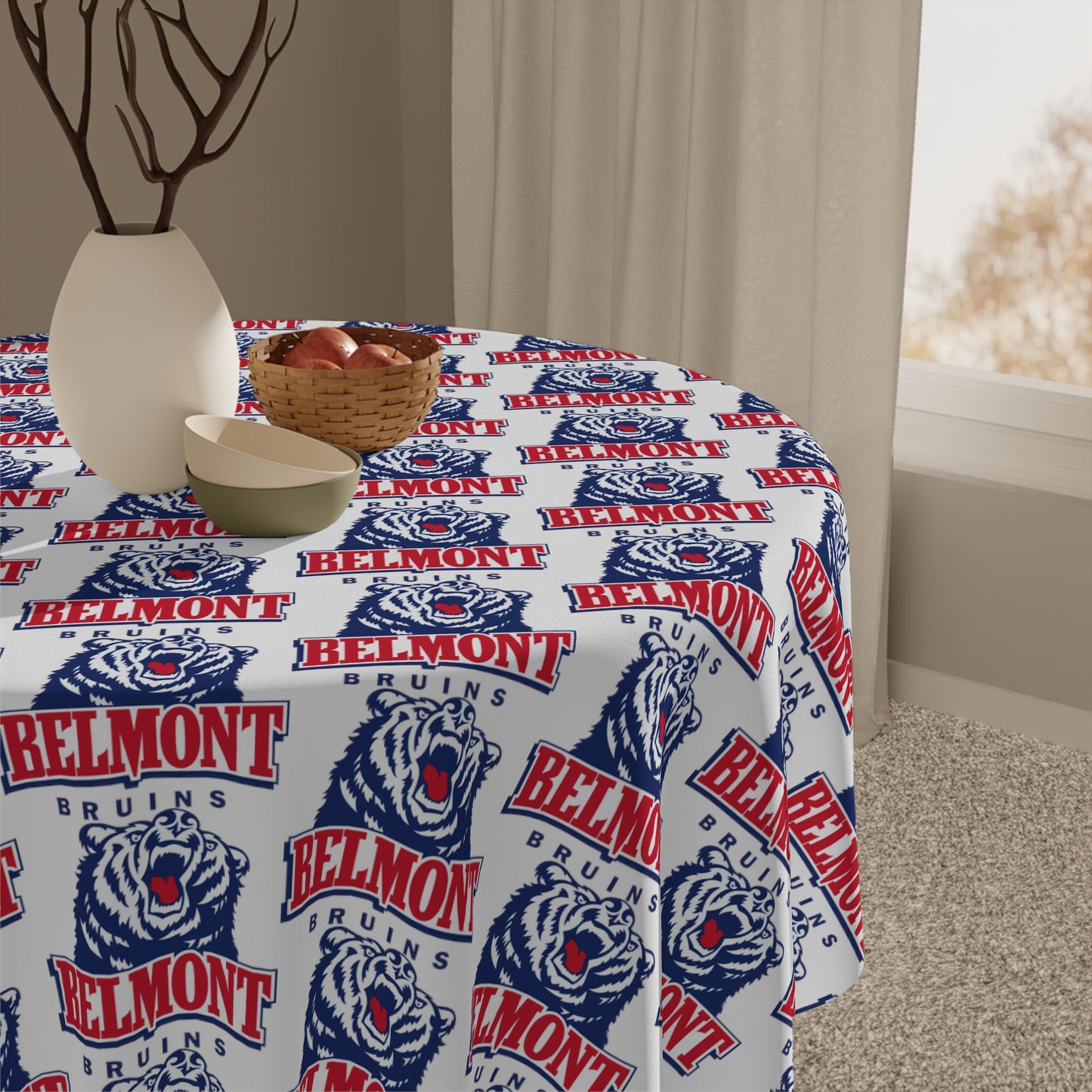 Belmont Bruins Bear Logo Tablecloth
