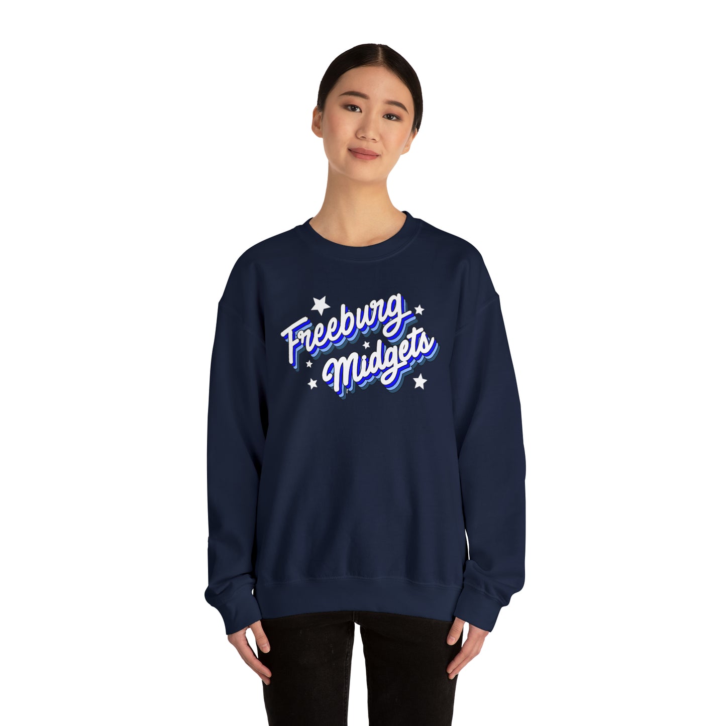 Retro Freeburg Midgets Unisex Heavy Blend™ Crewneck Sweatshirt