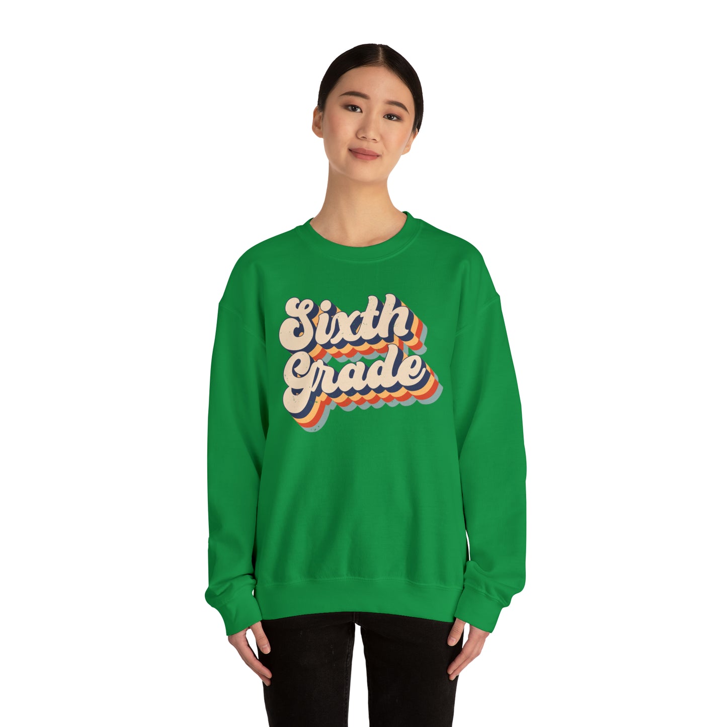 Retro Sixth Grade Unisex Heavy Blend™ Crewneck Sweatshirt
