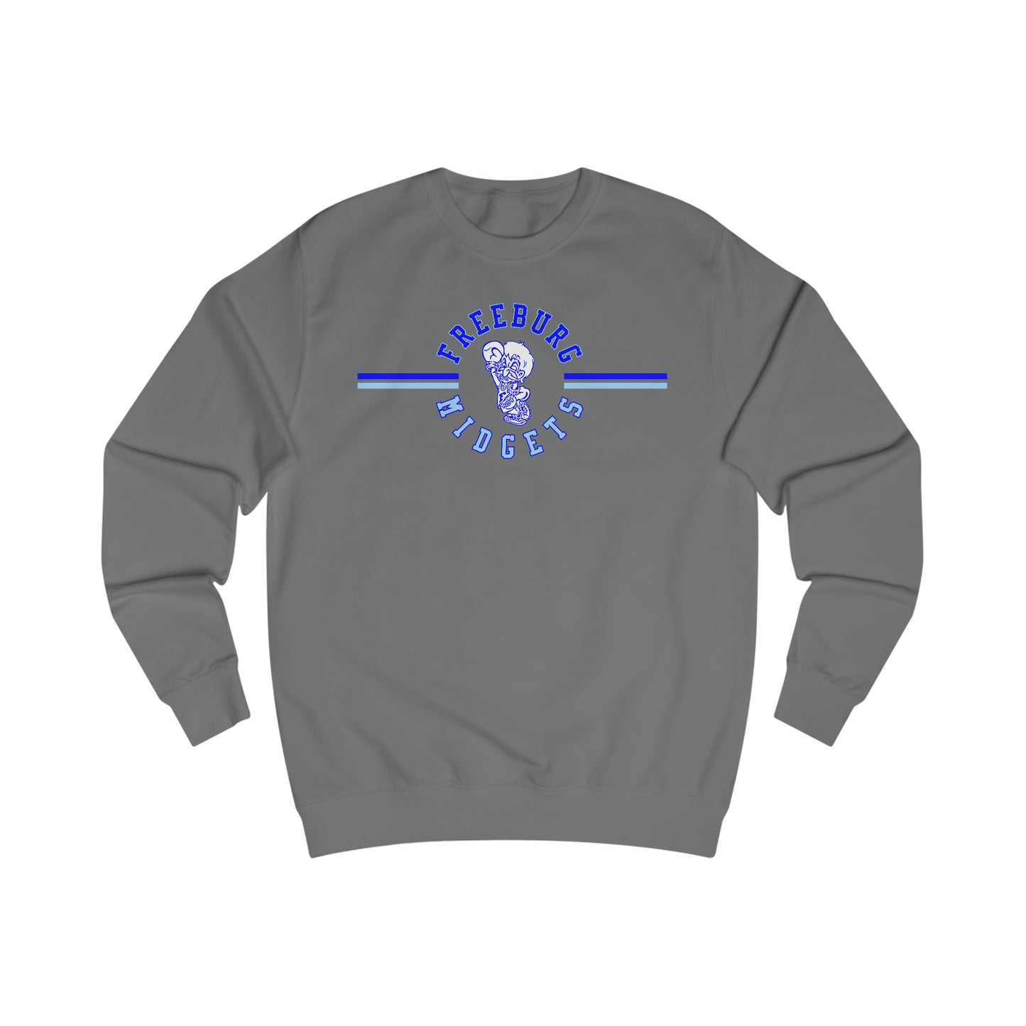 Freeburg Midgets Multi-Striped Logo Unisex Heavy Blend Crewneck Sweatshirt
