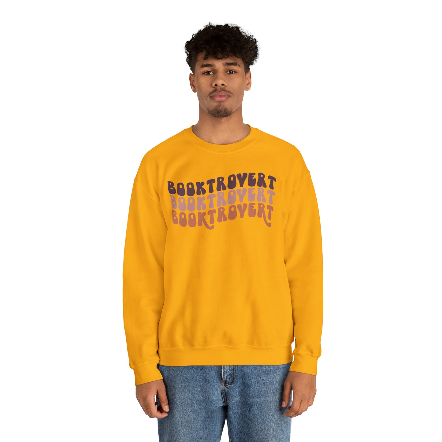 Warm Booktrovert Unisex Heavy Blend Crewneck Sweatshirt