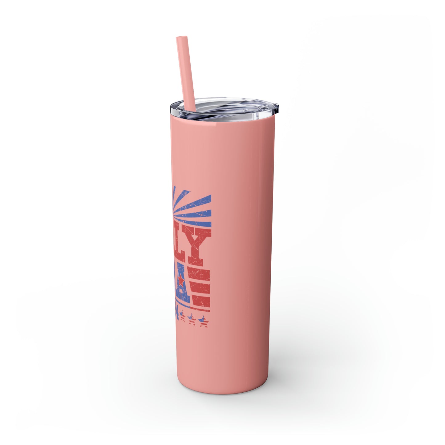 Dolly and Reba for President 2024 Skinny Tumbler with Straw, 20oz