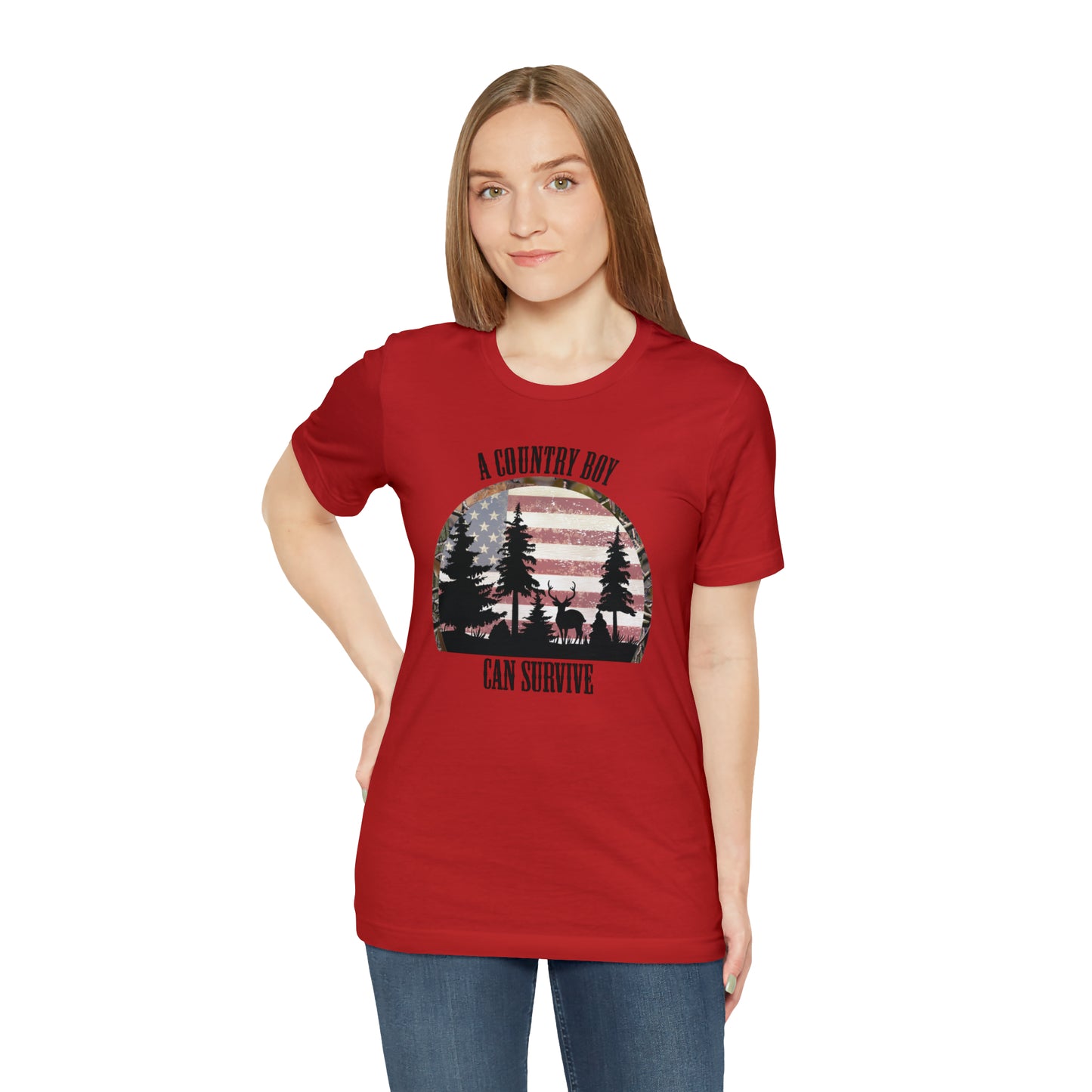 "A Country Boy Can Survive" Unisex Jersey Short Sleeve Tee
