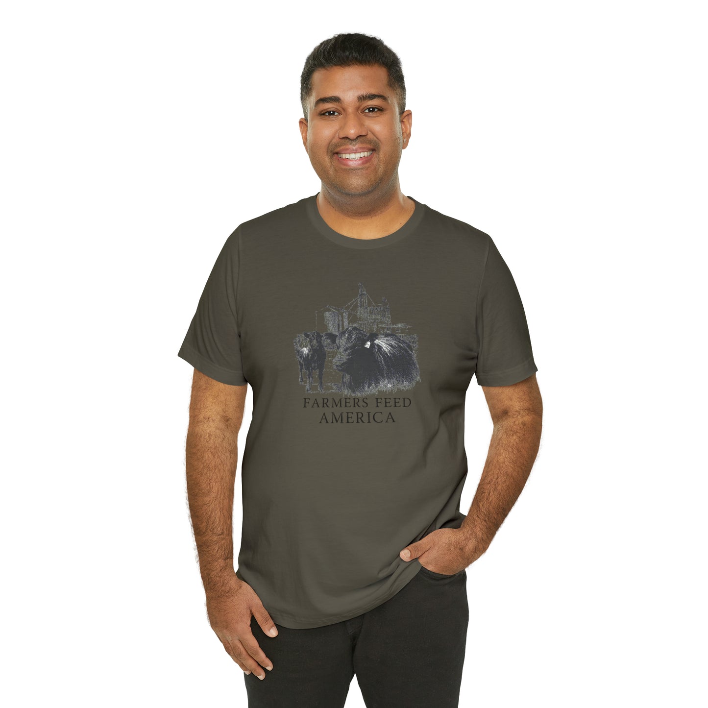 "Farmers Feed America" Unisex Jersey Short Sleeve Tee