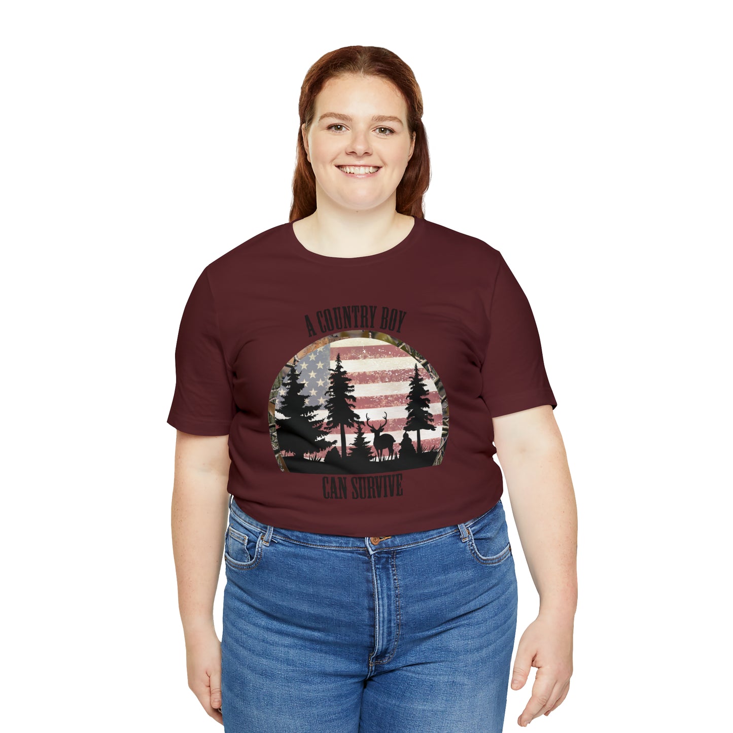 "A Country Boy Can Survive" Unisex Jersey Short Sleeve Tee