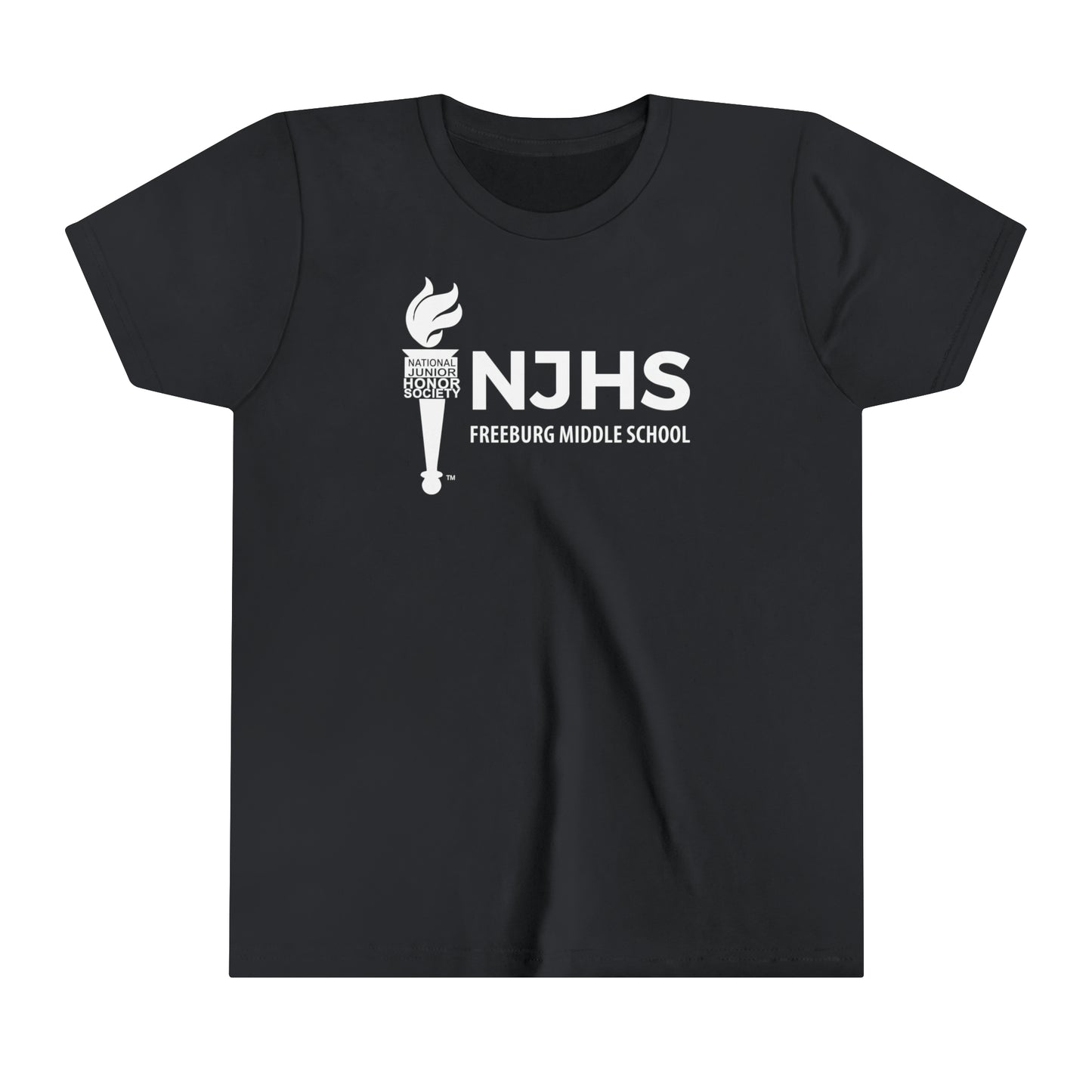 YOUTH - NJHS National Junior Honor Society White Print Youth Short Sleeve Tee