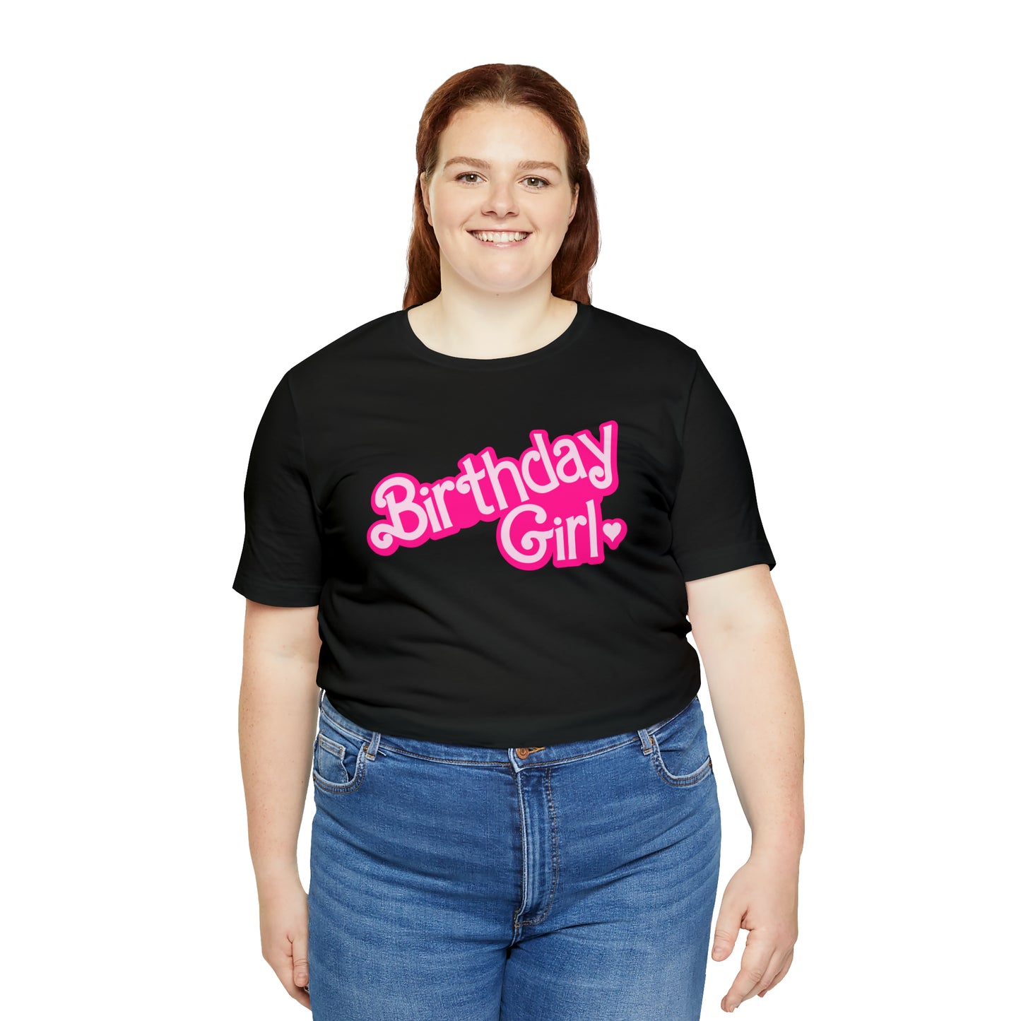 Birthday Girl Hot Pink Barbie Print T-Shirt -