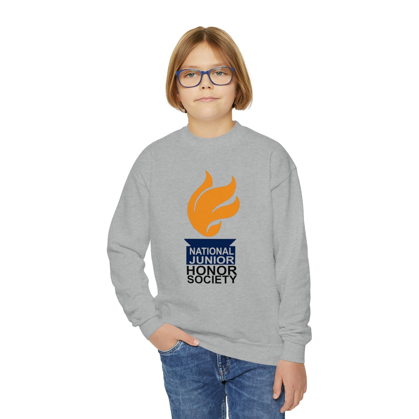 YOUTH - National Junior Honor Society Golden Torch Youth Crewneck Sweatshirt