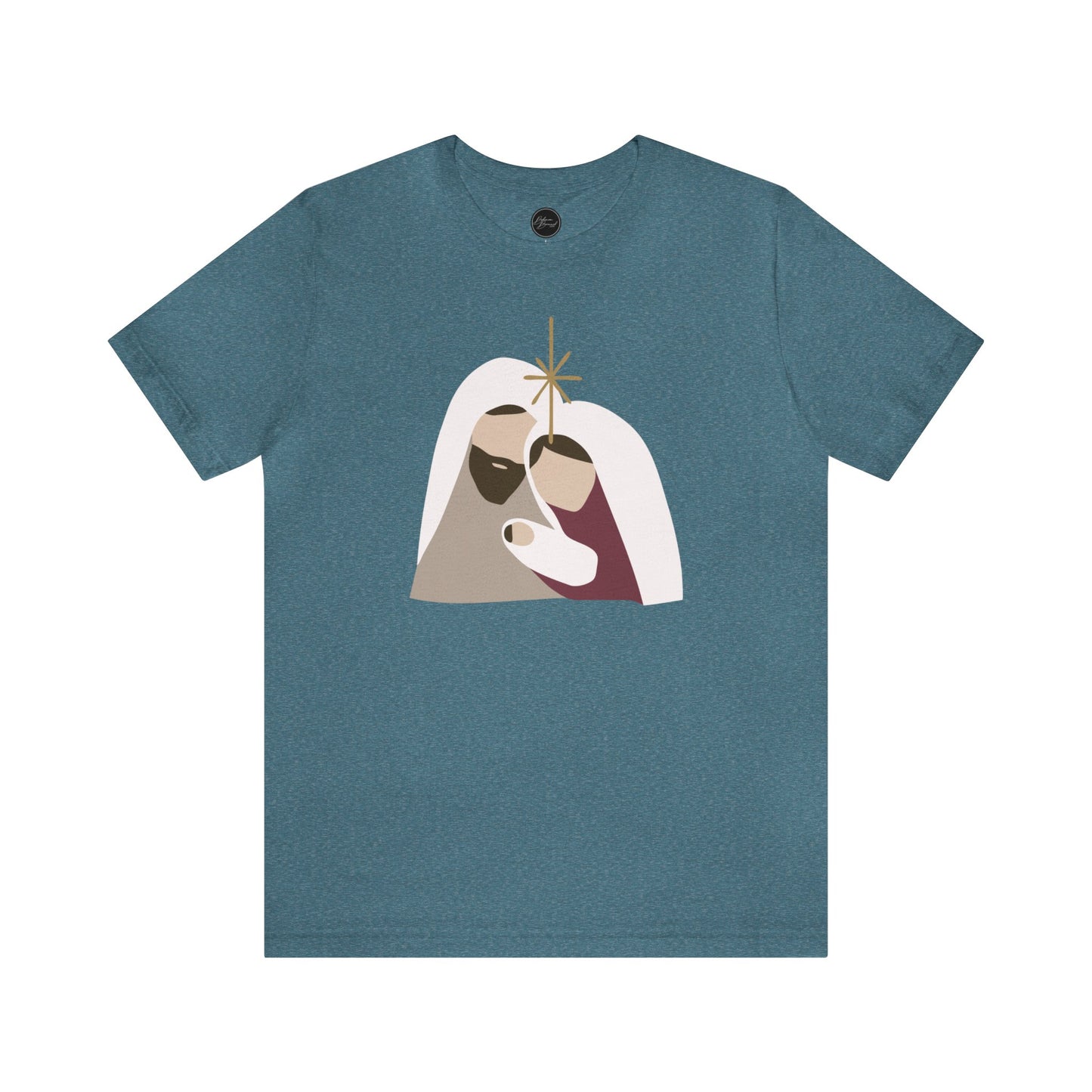 Holy Family Christmas Christian Bella Jersey Short Sleeve Tee (Unisex)