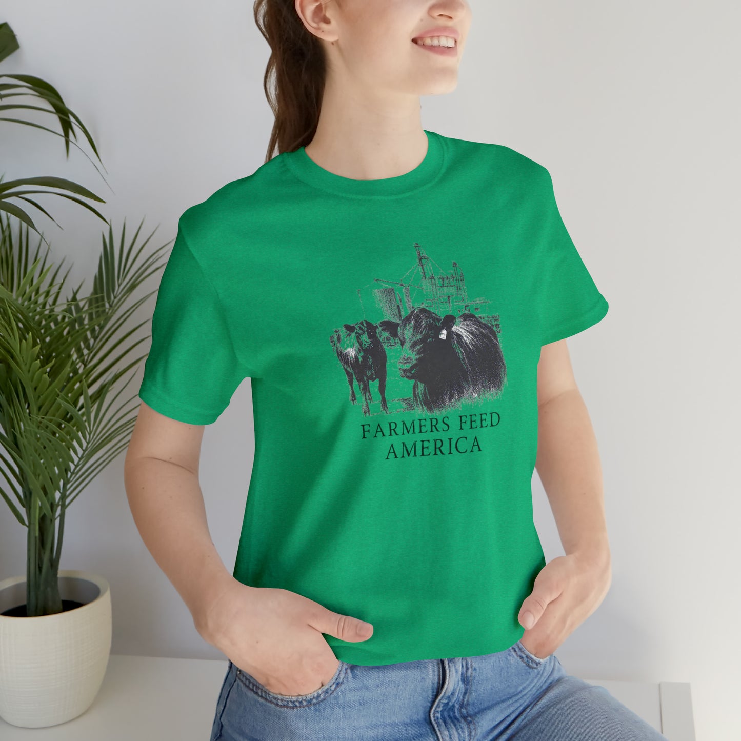 "Farmers Feed America" Unisex Jersey Short Sleeve Tee