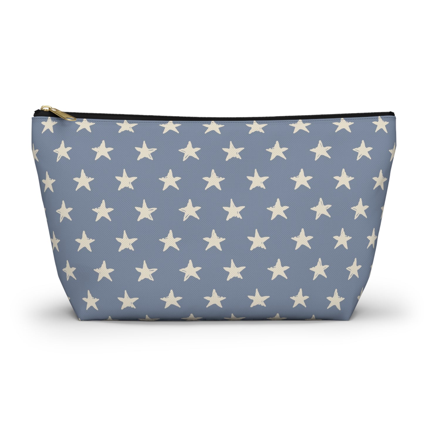 USA America 4th of July Distressed Stars Design Accessory Pouch w T-bottom