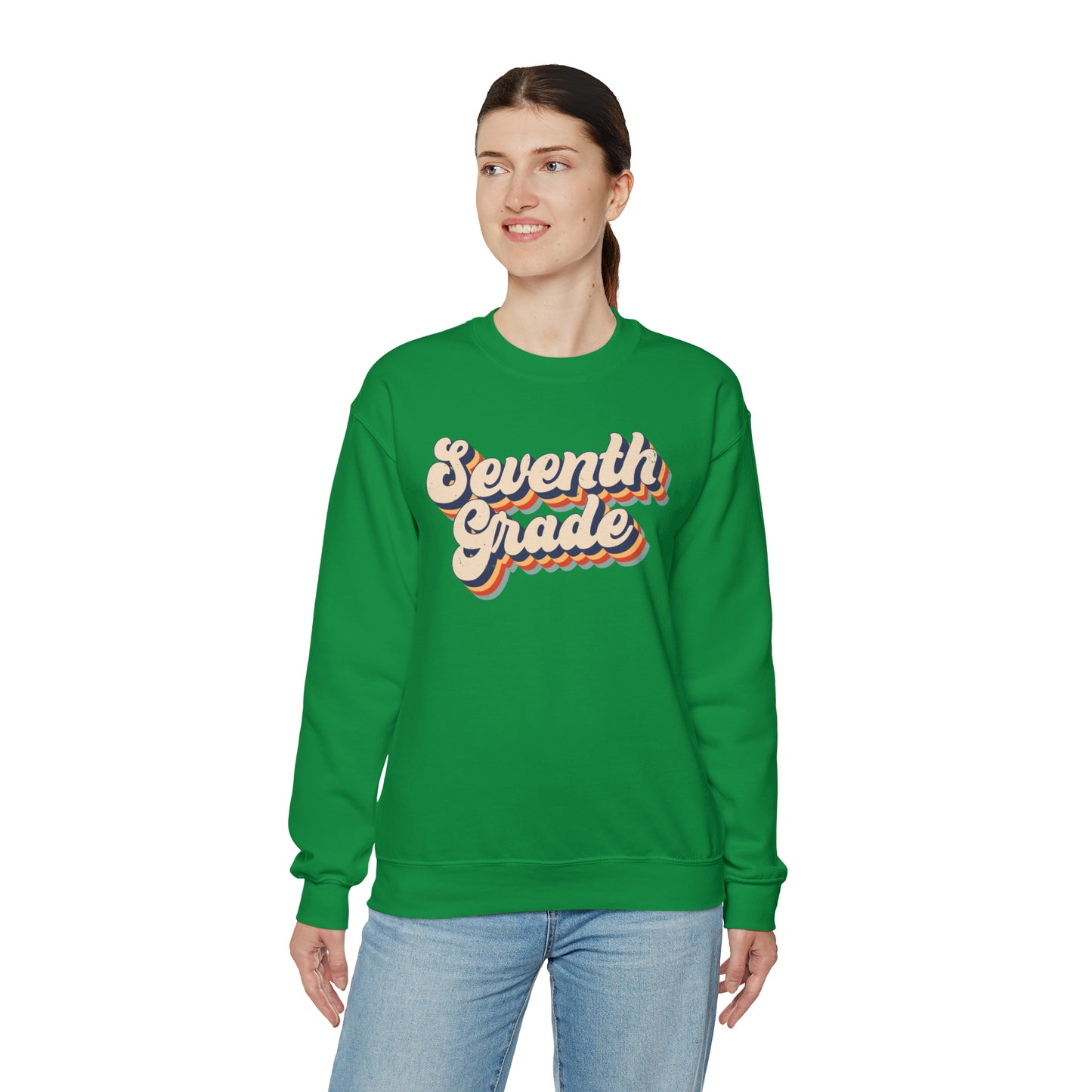 Retro Seventh Grade Unisex Heavy Blend™ Crewneck Sweatshirt