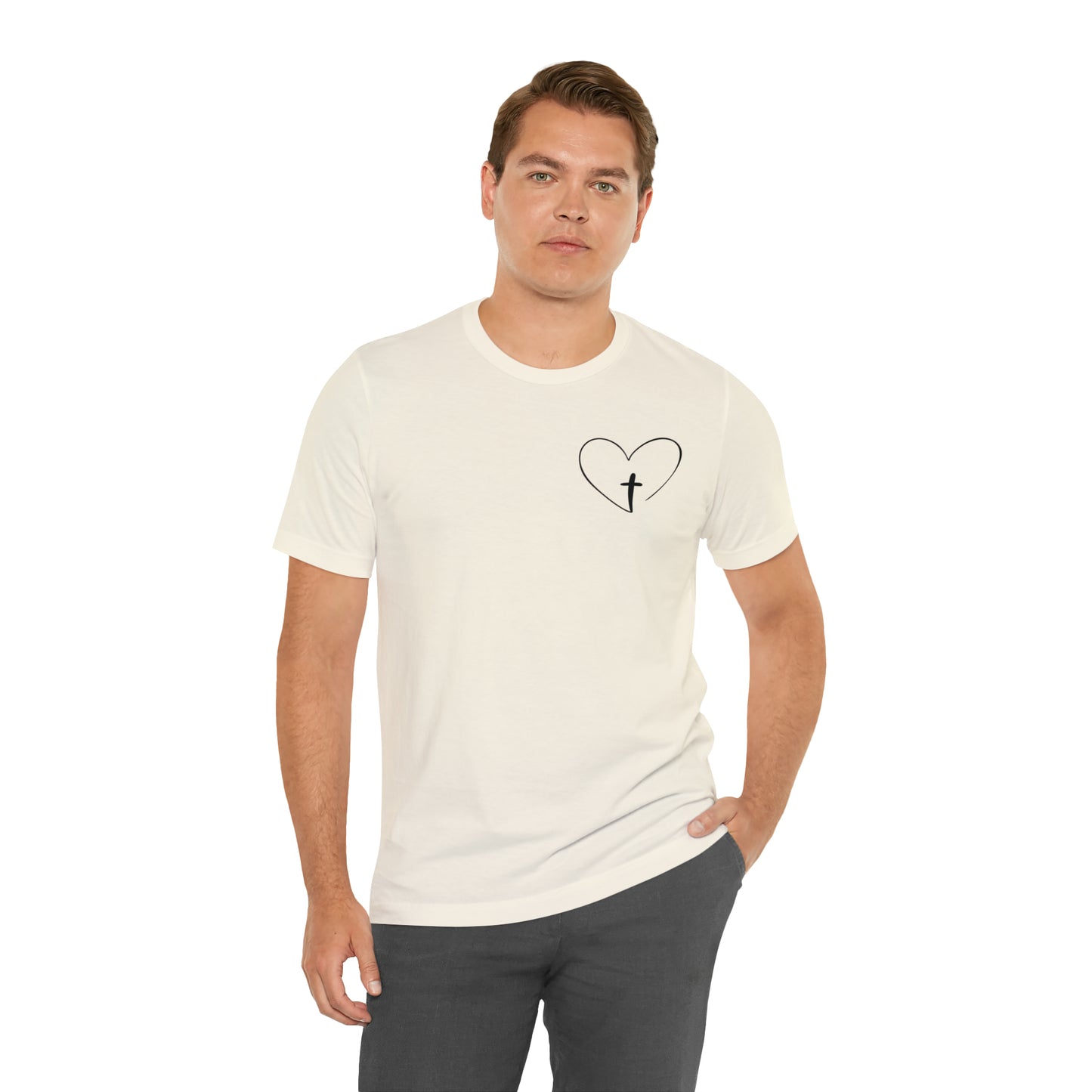 "Jesus Scripture" (Front and Back Design) Unisex Jersey Short Sleeve Tee