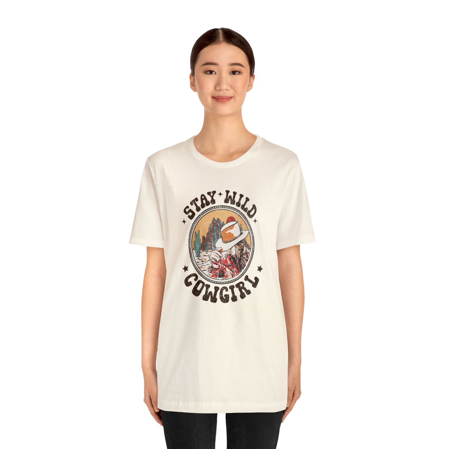 "Stay Wild Cowgirl" Unisex Jersey Short Sleeve Tee