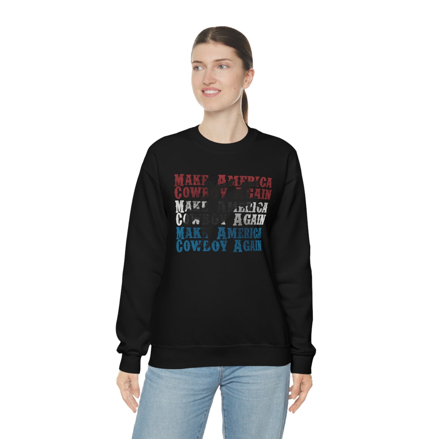 "Make America Cowboy Again" - Unisex Heavy Blend™ Crewneck Sweatshirt