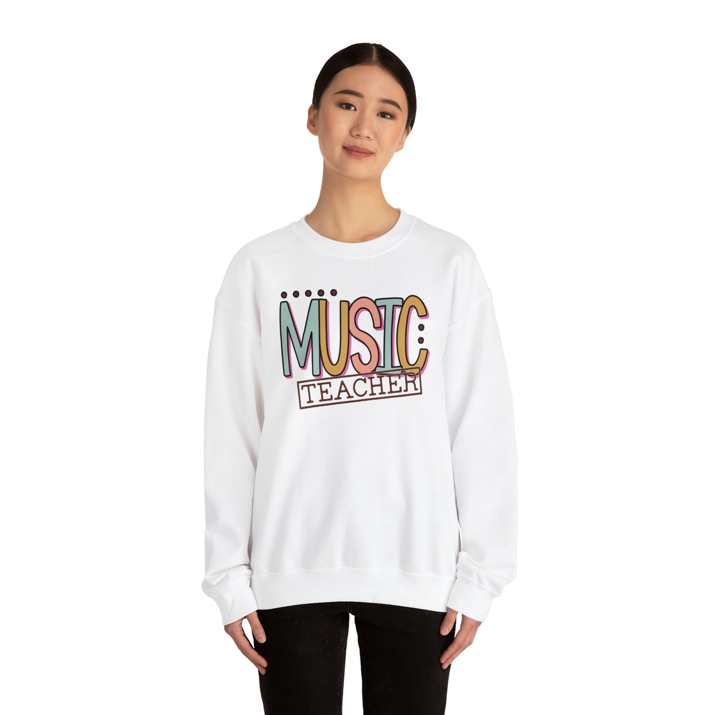 Vintage Multi-Colored Technology Teacher Lined Heavyweight Crewneck Sweatshirt