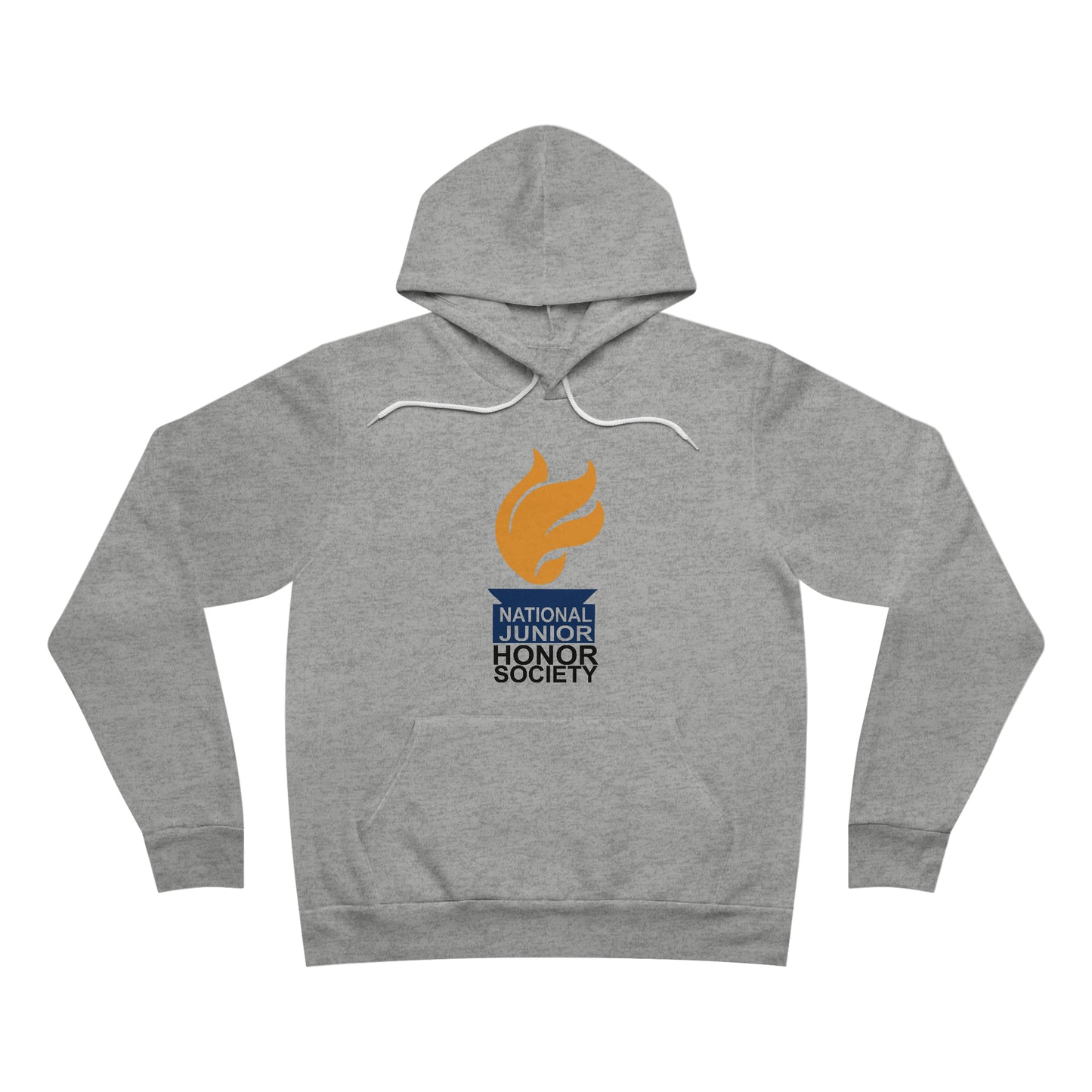 Freeburg Middle School Golden Vertical Torch and Words NJHS Unisex Sponge Fleece Pullover Hoodie