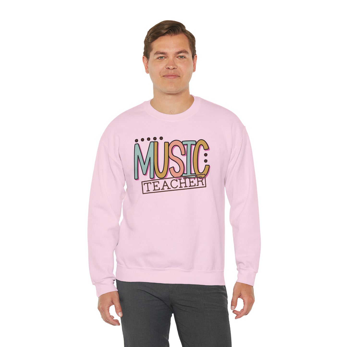 Vintage Multi-Colored Technology Teacher Lined Heavyweight Crewneck Sweatshirt