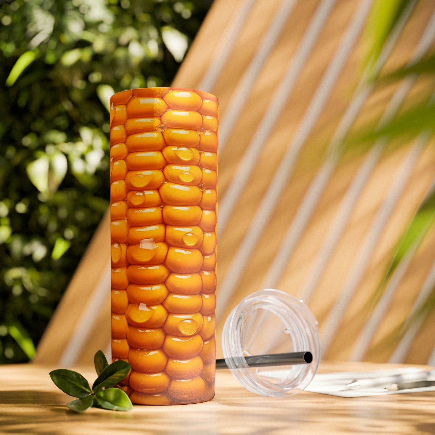 Ear of Corn/ Corn on the Cob Country Farming Skinny Tumbler with Straw, 20oz