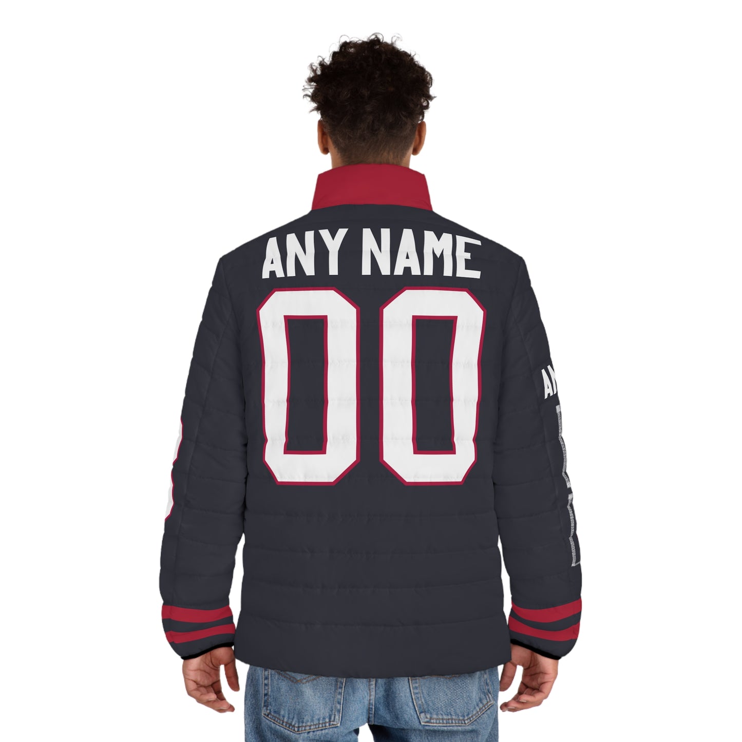Houston Any Name & Number Game Day Men's Puffer Coat/ Jacket