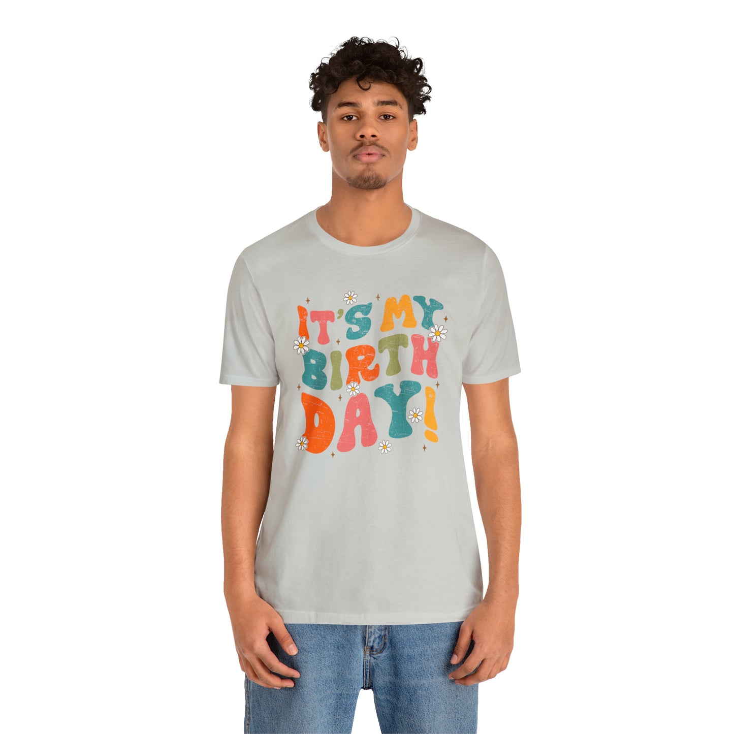 Distressed It's My Birthday Colorful Daisy T-Shirt