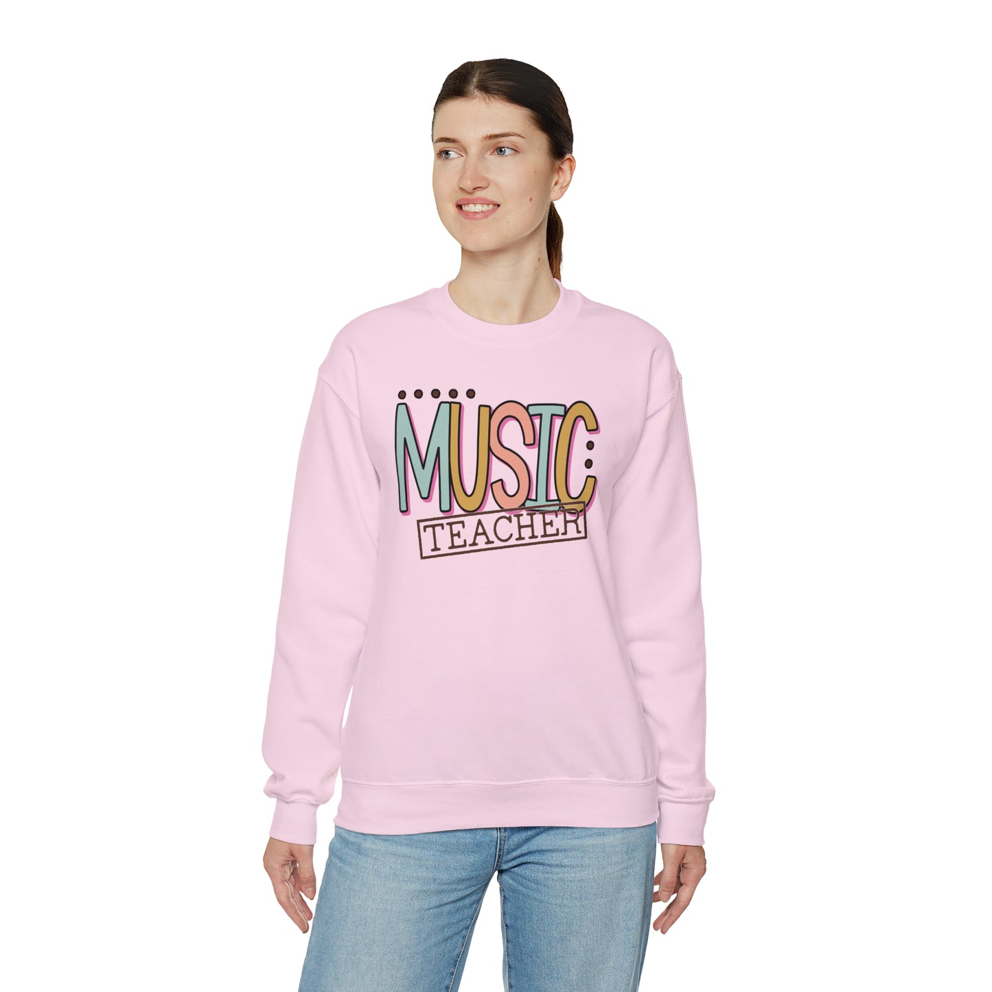Vintage Multi-Colored Technology Teacher Lined Heavyweight Crewneck Sweatshirt