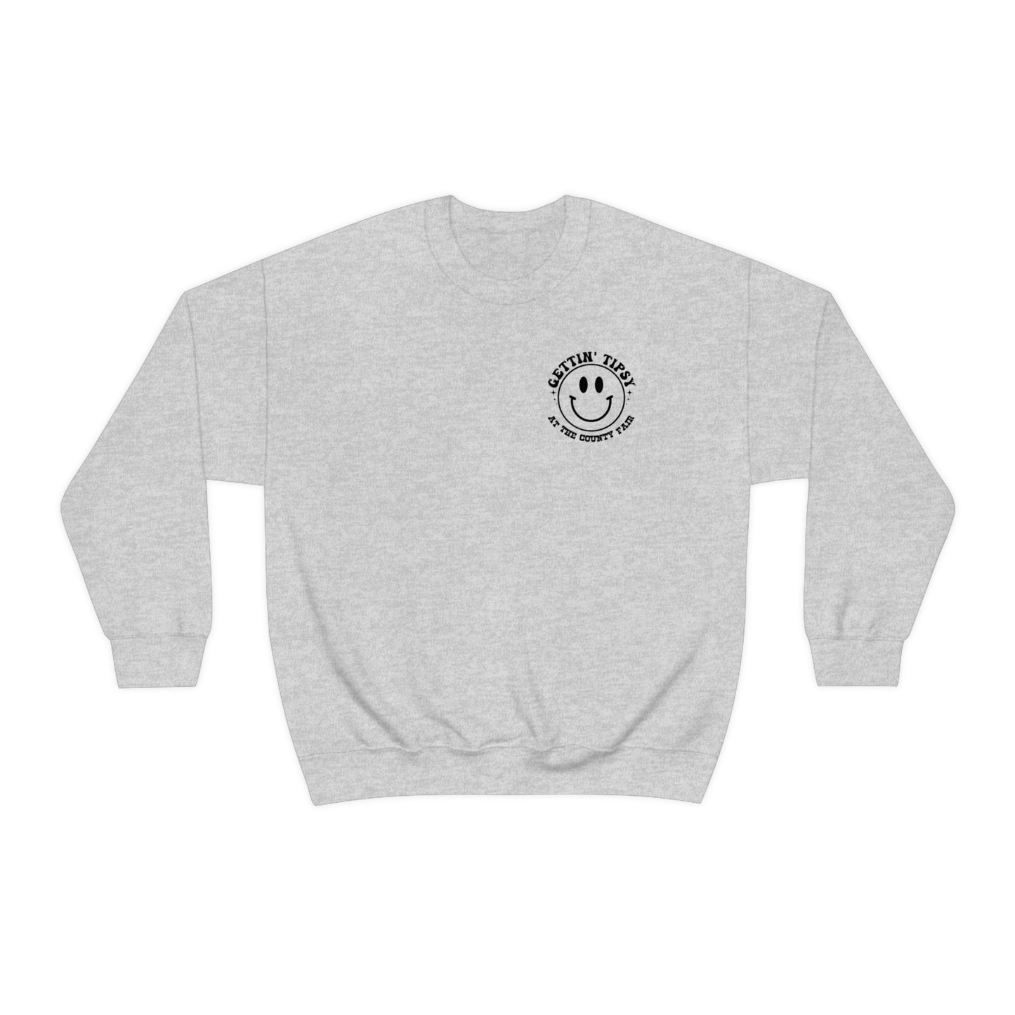 "Gettin' Tipsy at the County Fair" (Front & Back Design) - Unisex Heavy Blend™ Crewneck Sweatshirt