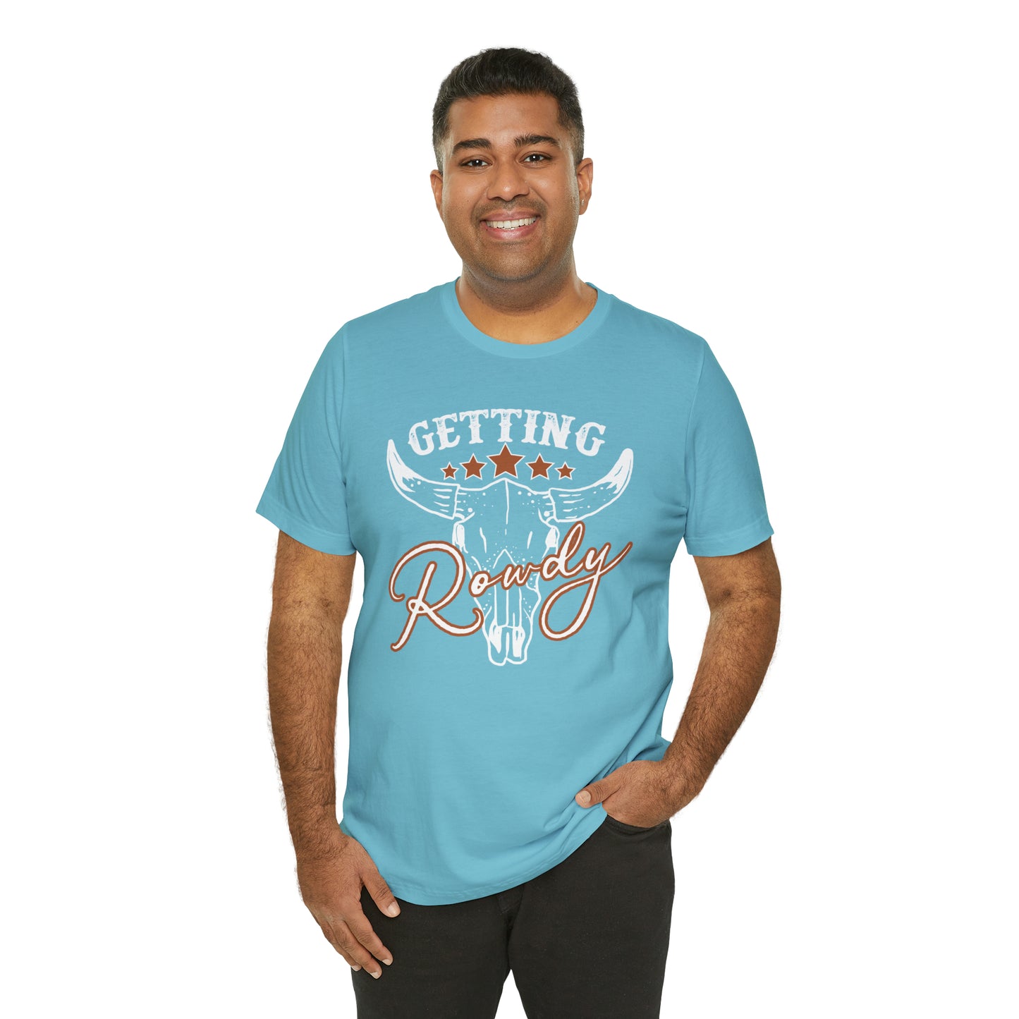 Vintage Getting Rowdy Party/ Bridesmaid/ Groomsman T-Shirt - White Ink