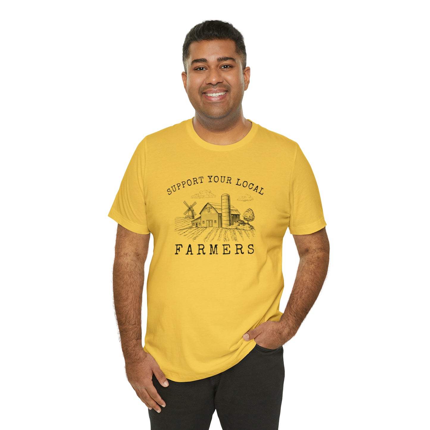 "Support Your Local Farmers Wide Scene" Unisex Jersey Short Sleeve Tee