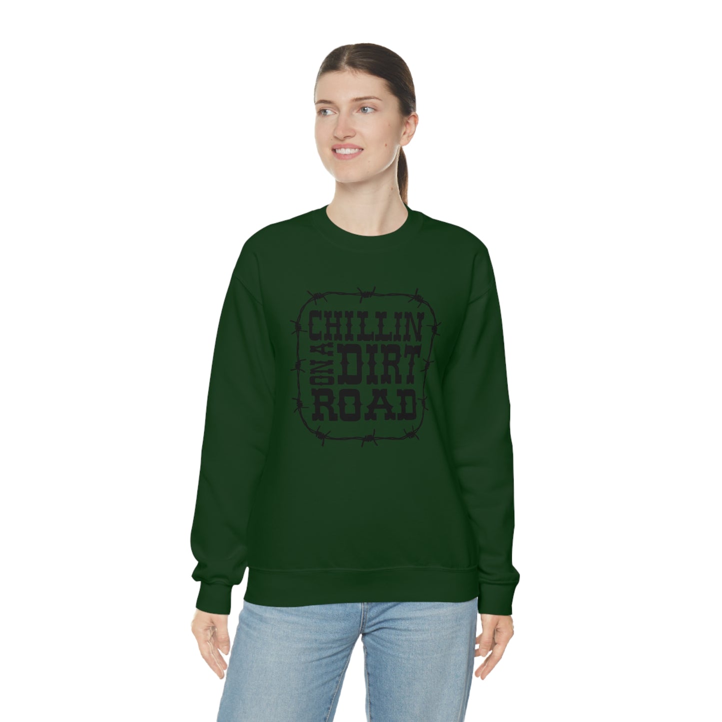 "Chillin' on a Dirt Road" - Unisex Heavy Blend™ Crewneck Sweatshirt