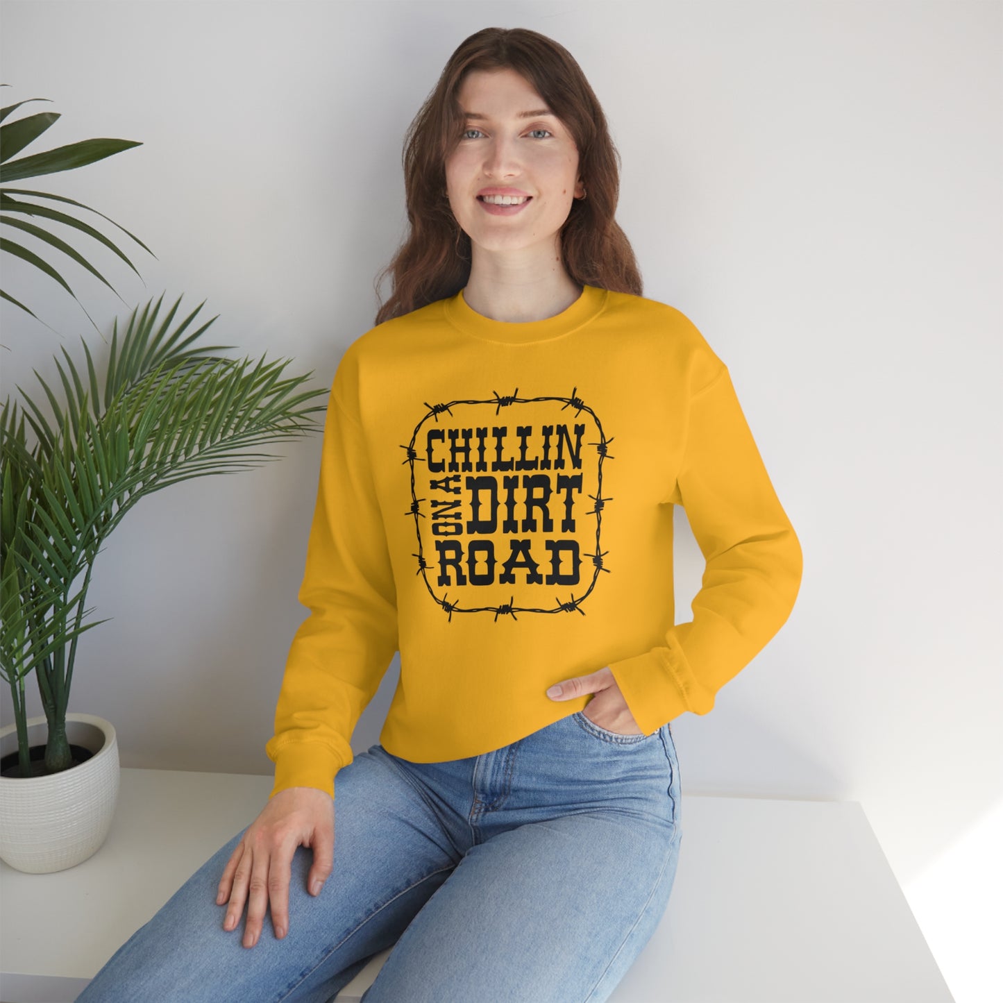 "Chillin' on a Dirt Road" - Unisex Heavy Blend™ Crewneck Sweatshirt