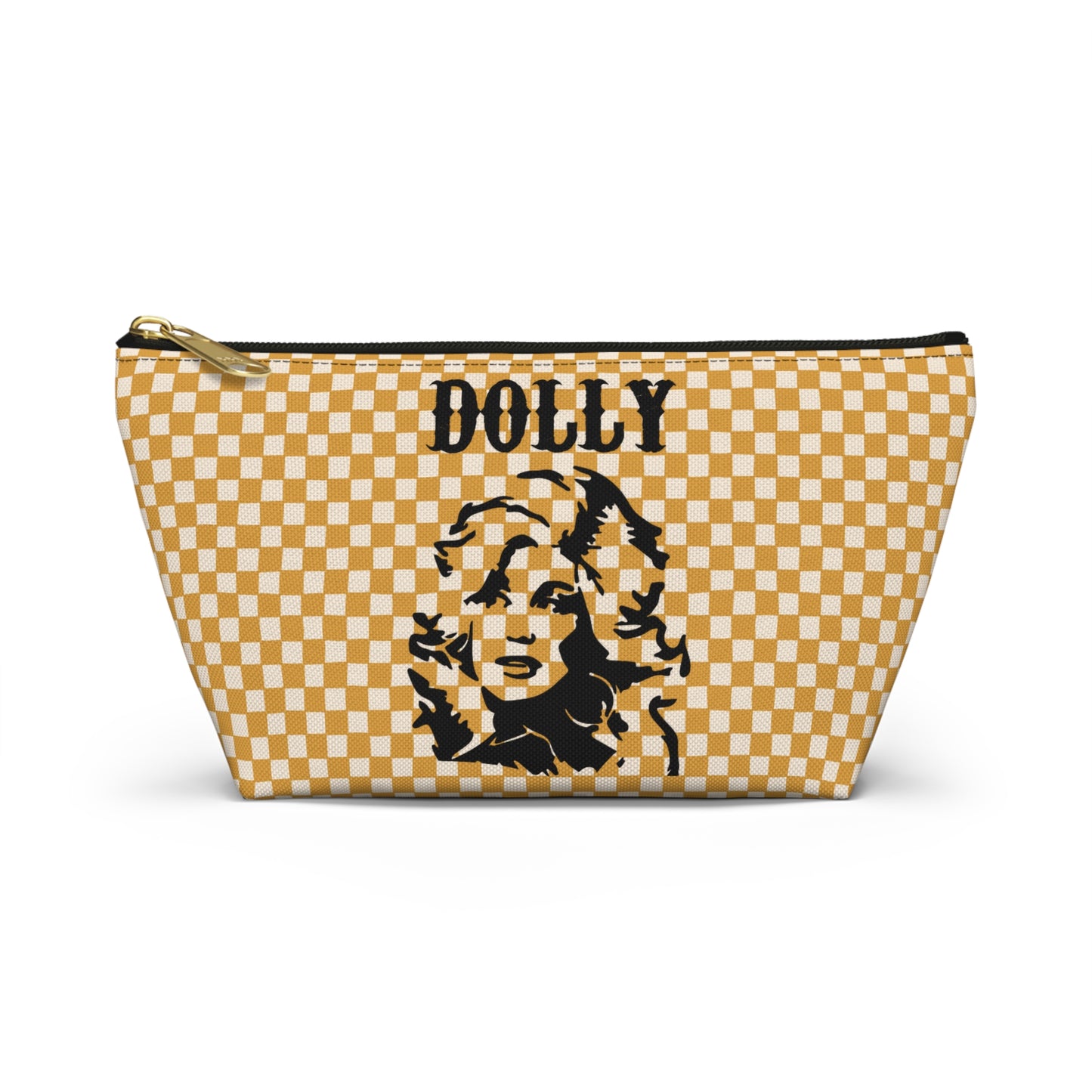 Dolly Portrait Checkerboard Accessory Pouch w T-bottom
