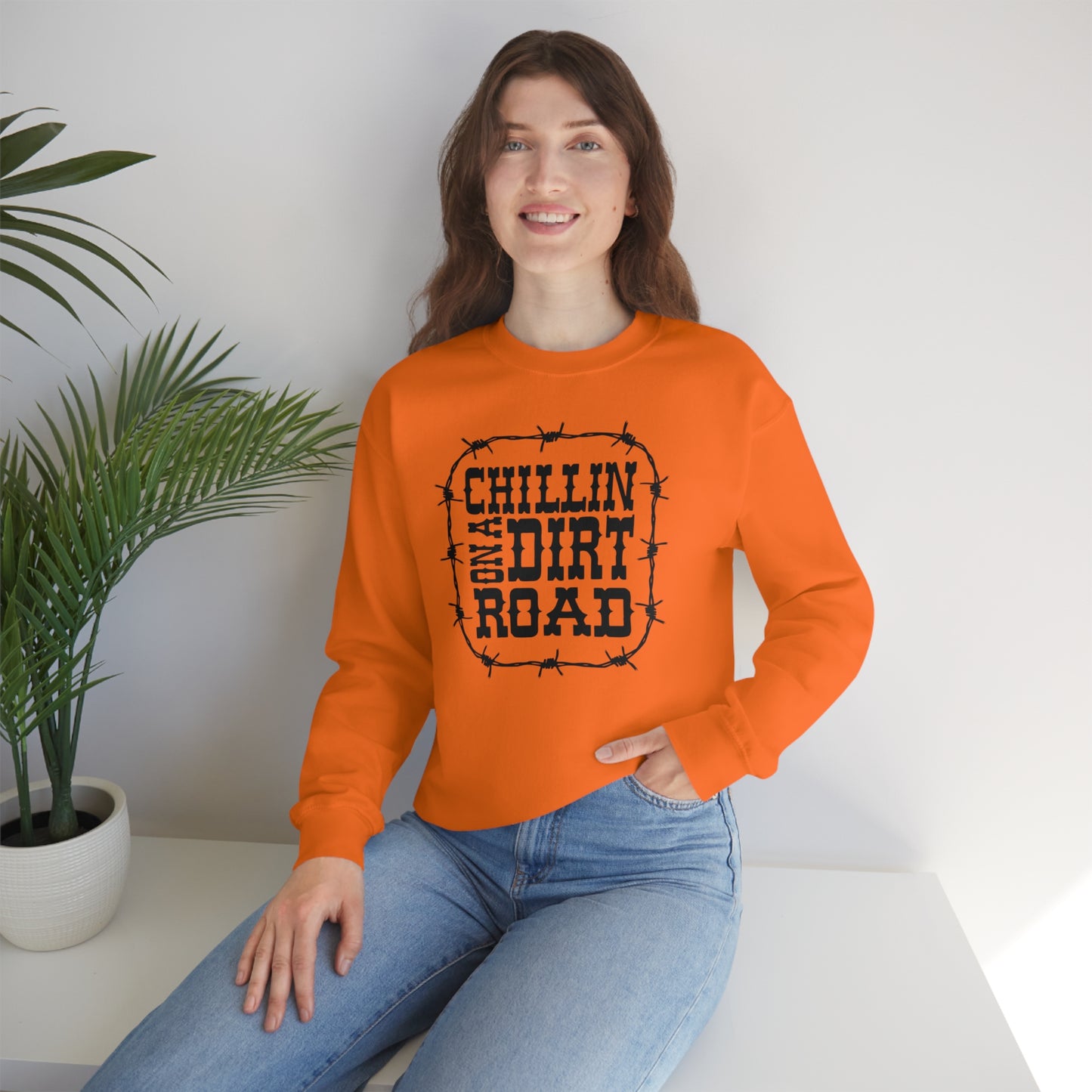 "Chillin' on a Dirt Road" - Unisex Heavy Blend™ Crewneck Sweatshirt