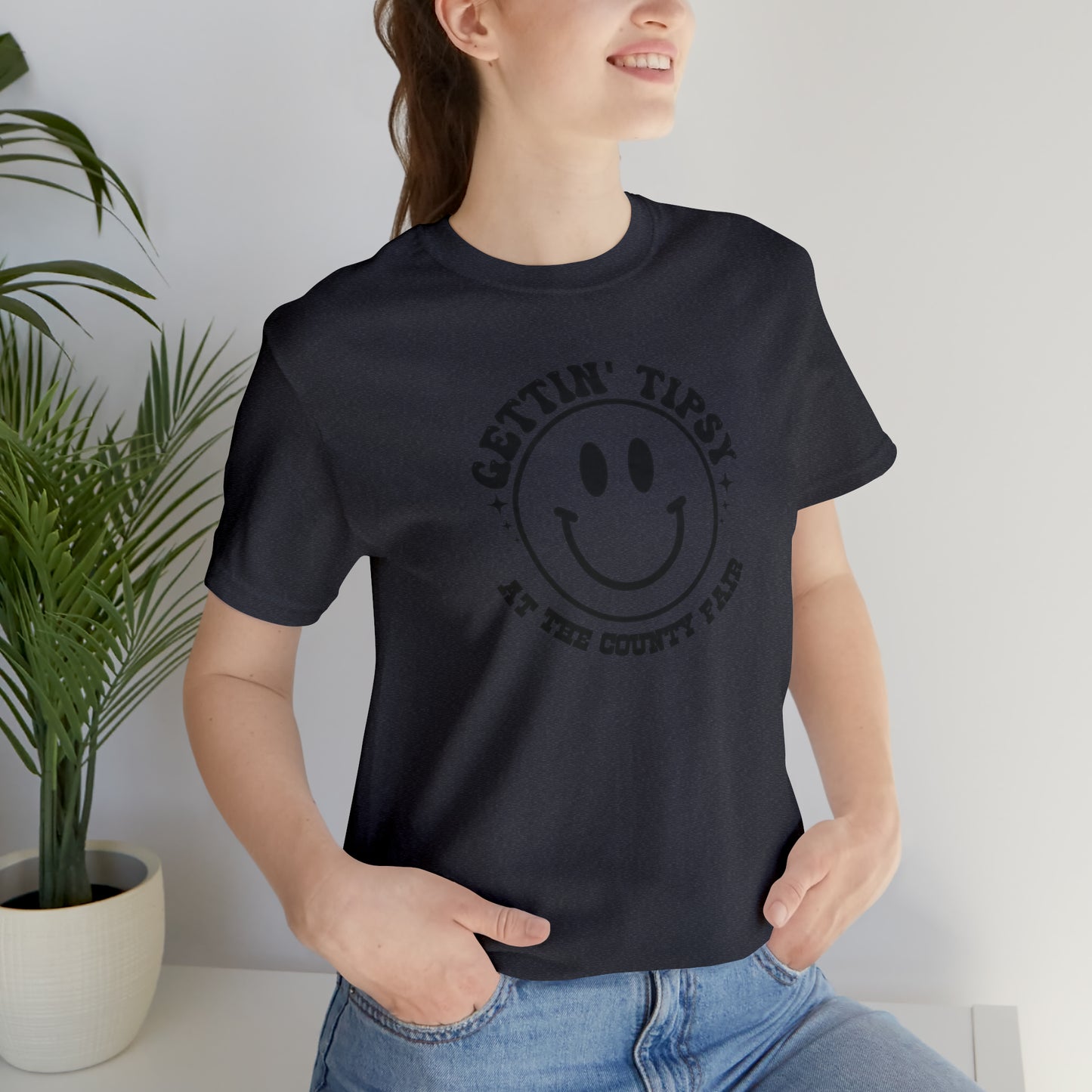 "Gettin' Tipsy at the County Fair" Unisex Jersey Short Sleeve Tee