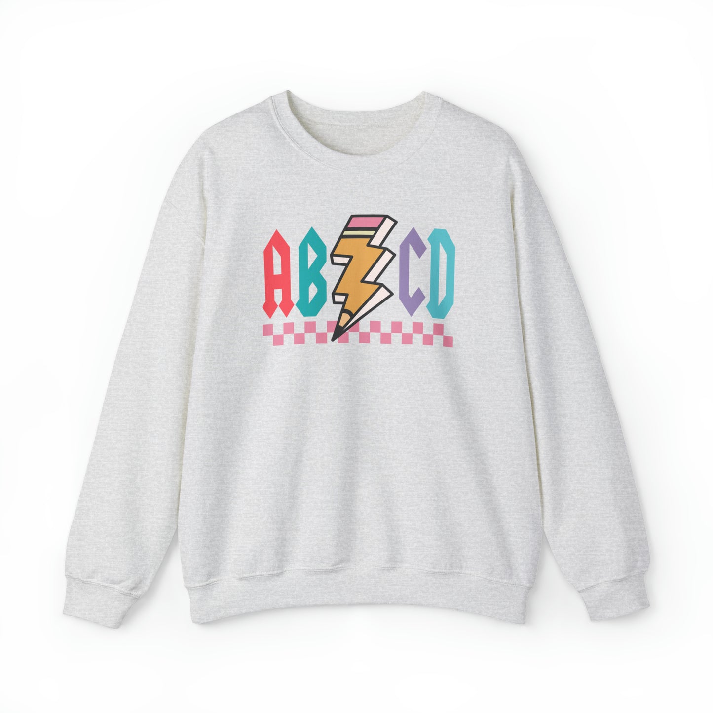Vintage ABCD Rock and Roll Teacher Heavy Blend™ Crewneck Sweatshirt