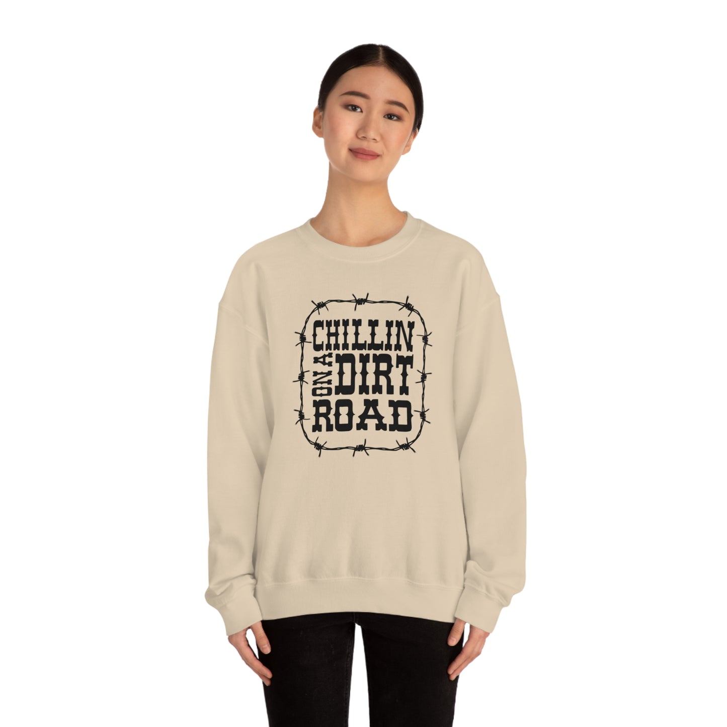"Chillin' on a Dirt Road" - Unisex Heavy Blend™ Crewneck Sweatshirt