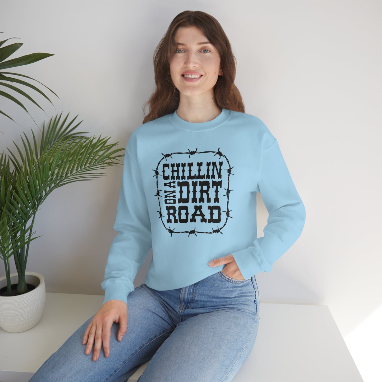 "Chillin' on a Dirt Road" - Unisex Heavy Blend™ Crewneck Sweatshirt