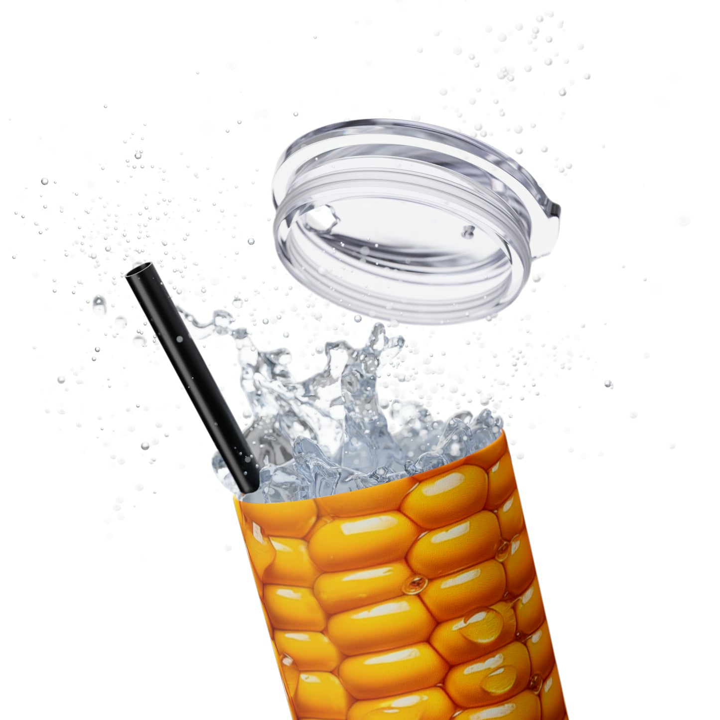 Ear of Corn/ Corn on the Cob Country Farming Skinny Tumbler with Straw, 20oz