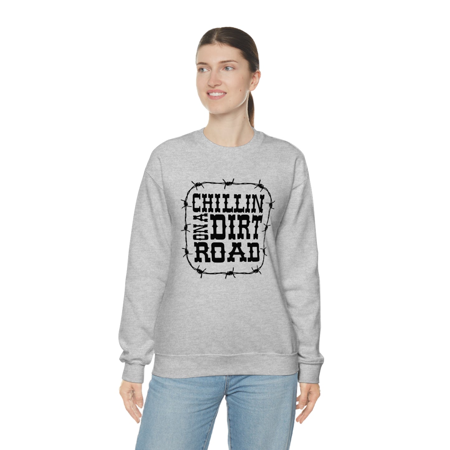 "Chillin' on a Dirt Road" - Unisex Heavy Blend™ Crewneck Sweatshirt