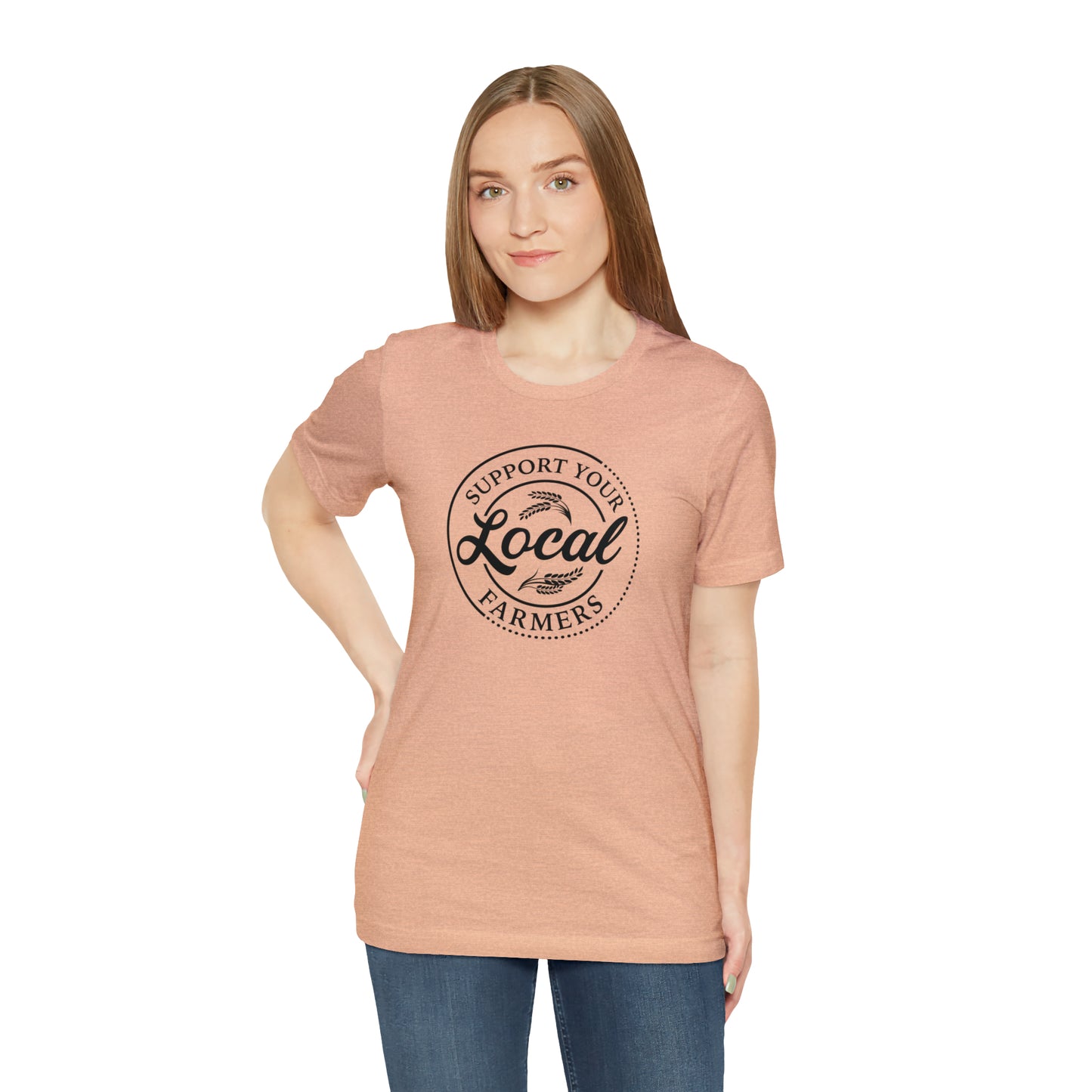 Support Your Local Farmers" Unisex Jersey Short Sleeve Tee