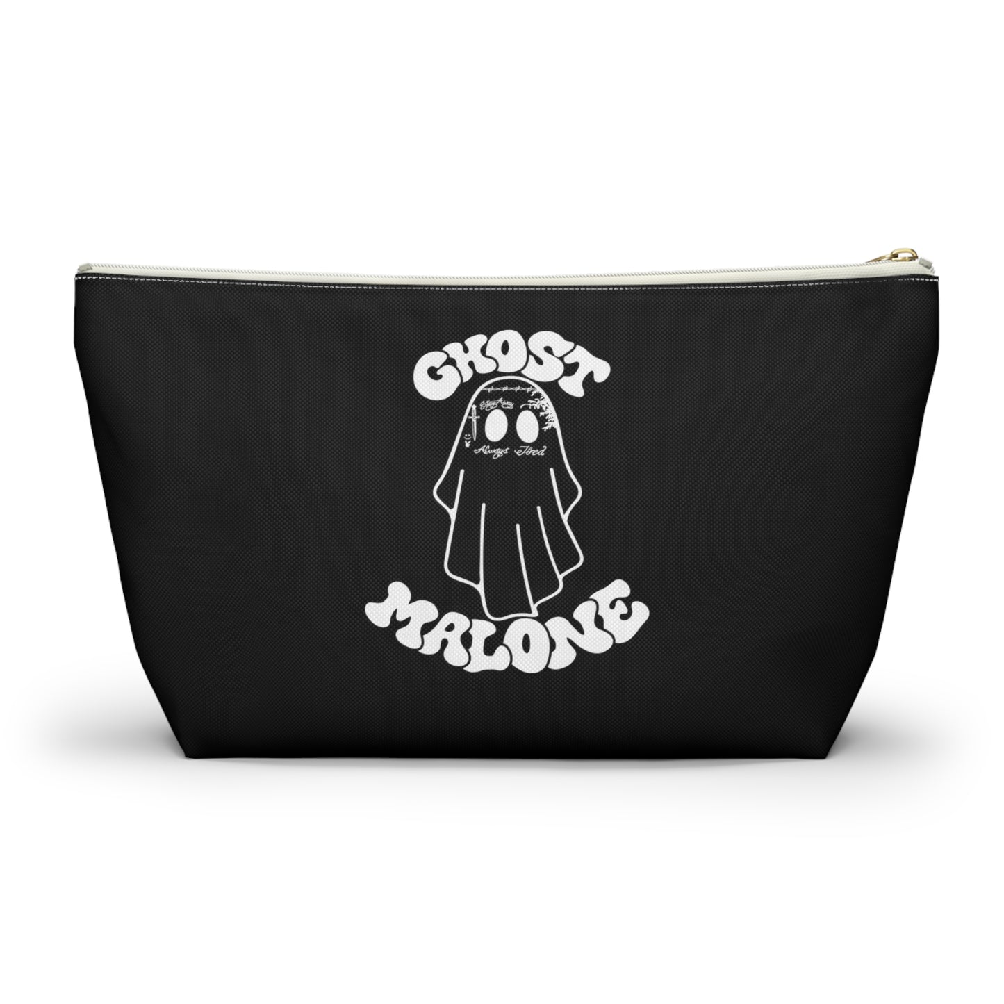 Halloween Ghost Malone Design Accessory Pouch w T-bottom - Black