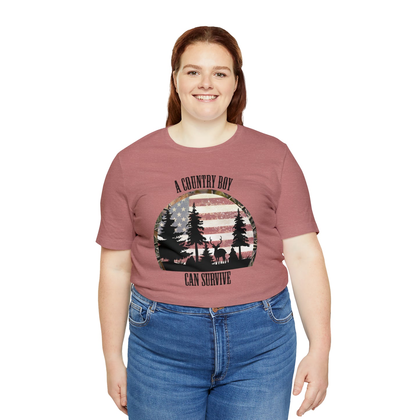 "A Country Boy Can Survive" Unisex Jersey Short Sleeve Tee