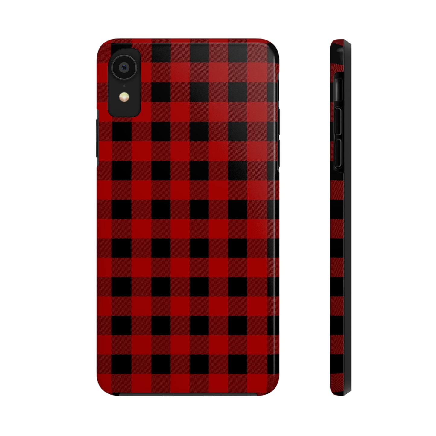 Red and Black Plaid Tough Phone Cases