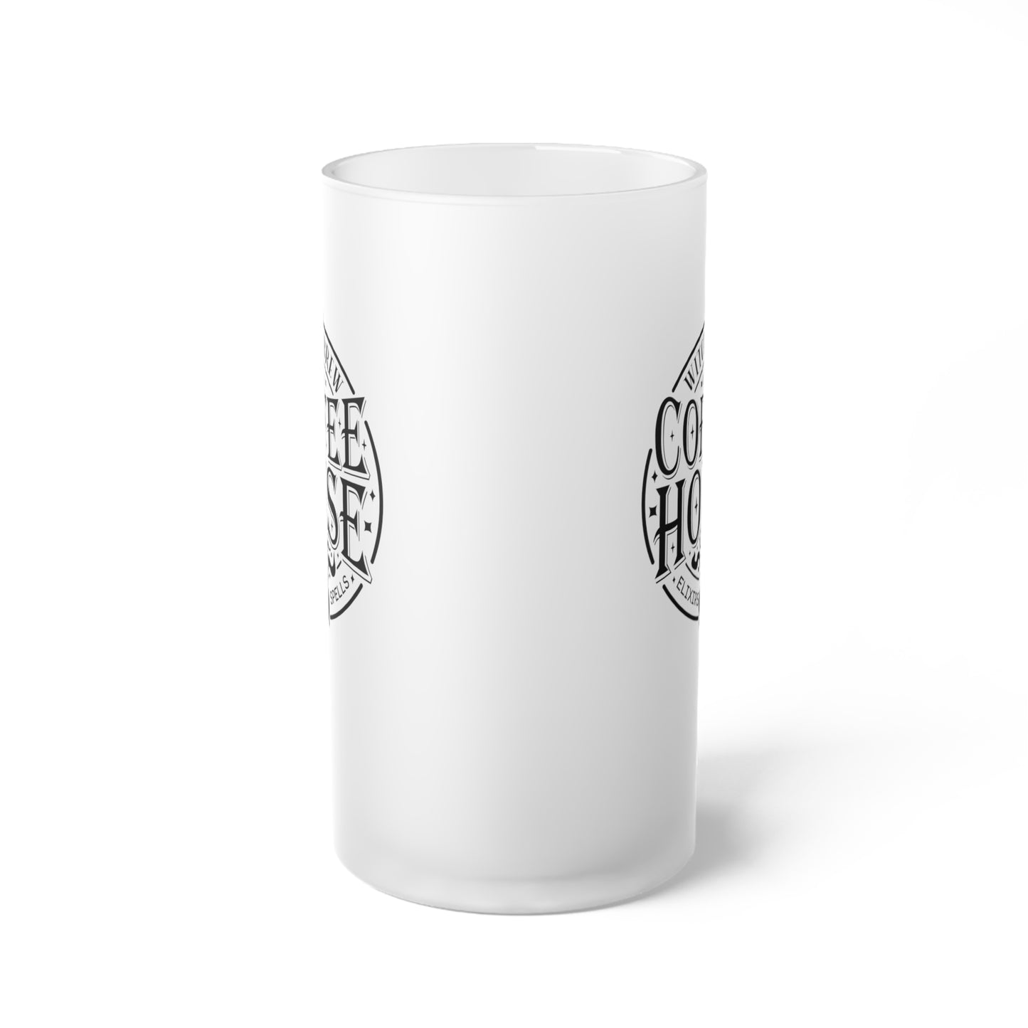 Coffee House Brew Halloween/Fall Logo Frosted Glass Beer Mug