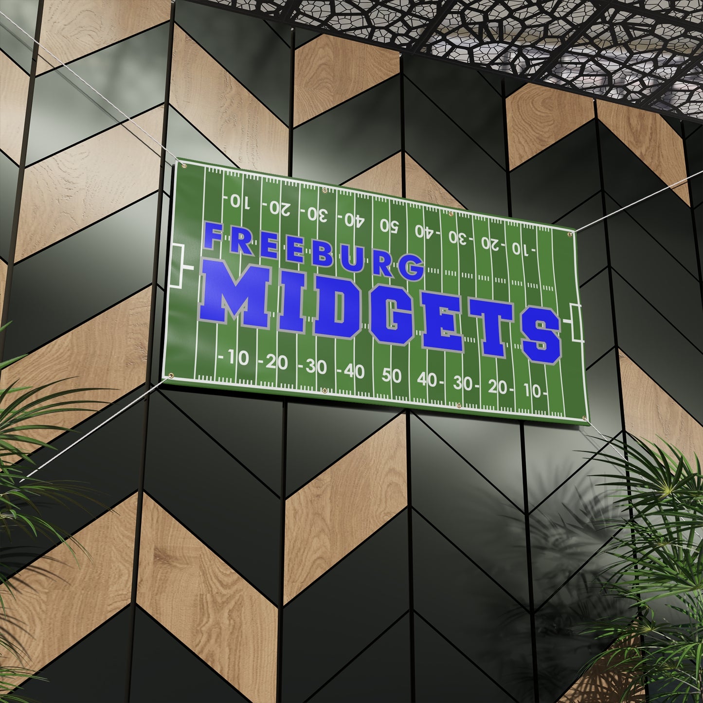 Freeburg Midgets Football Field Matte Banner - White