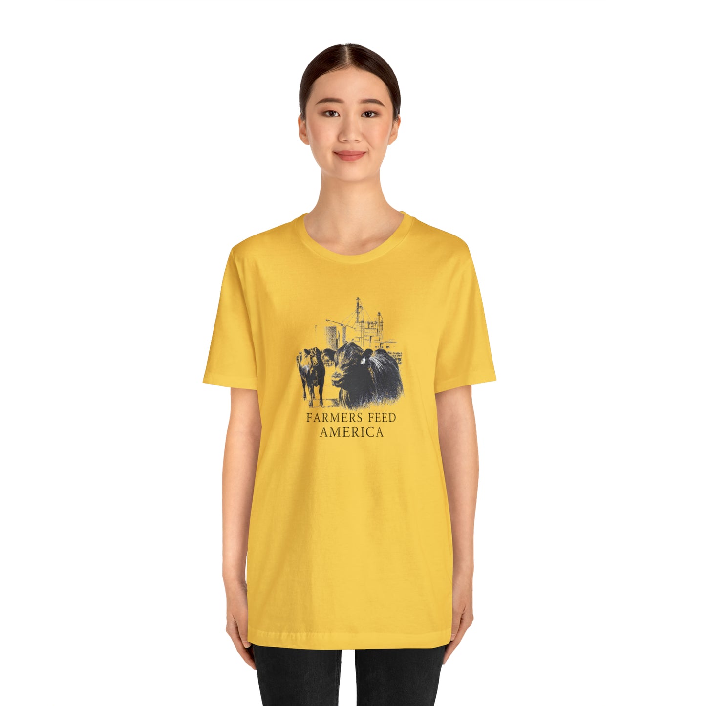 "Farmers Feed America" Unisex Jersey Short Sleeve Tee