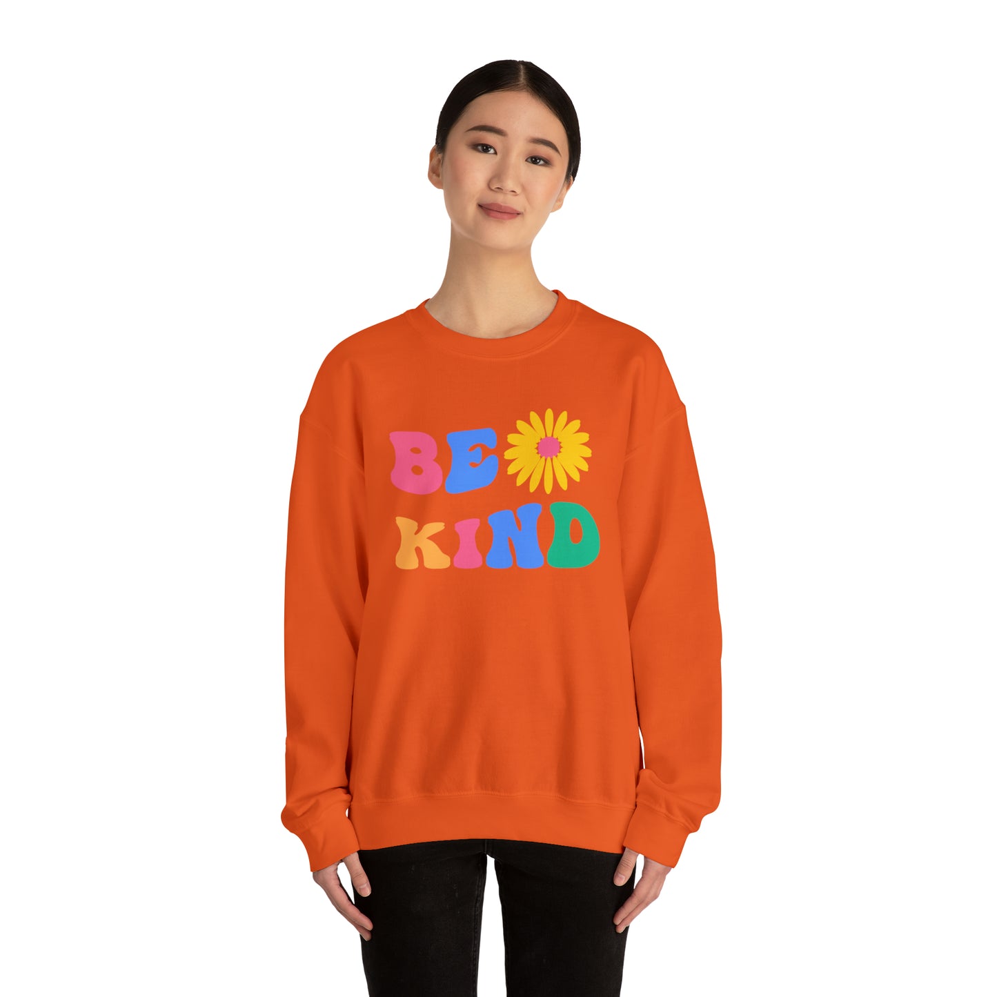 Be Kind Retro Warm Colored Unisex Heavy Blend™ Crewneck Sweatshirt