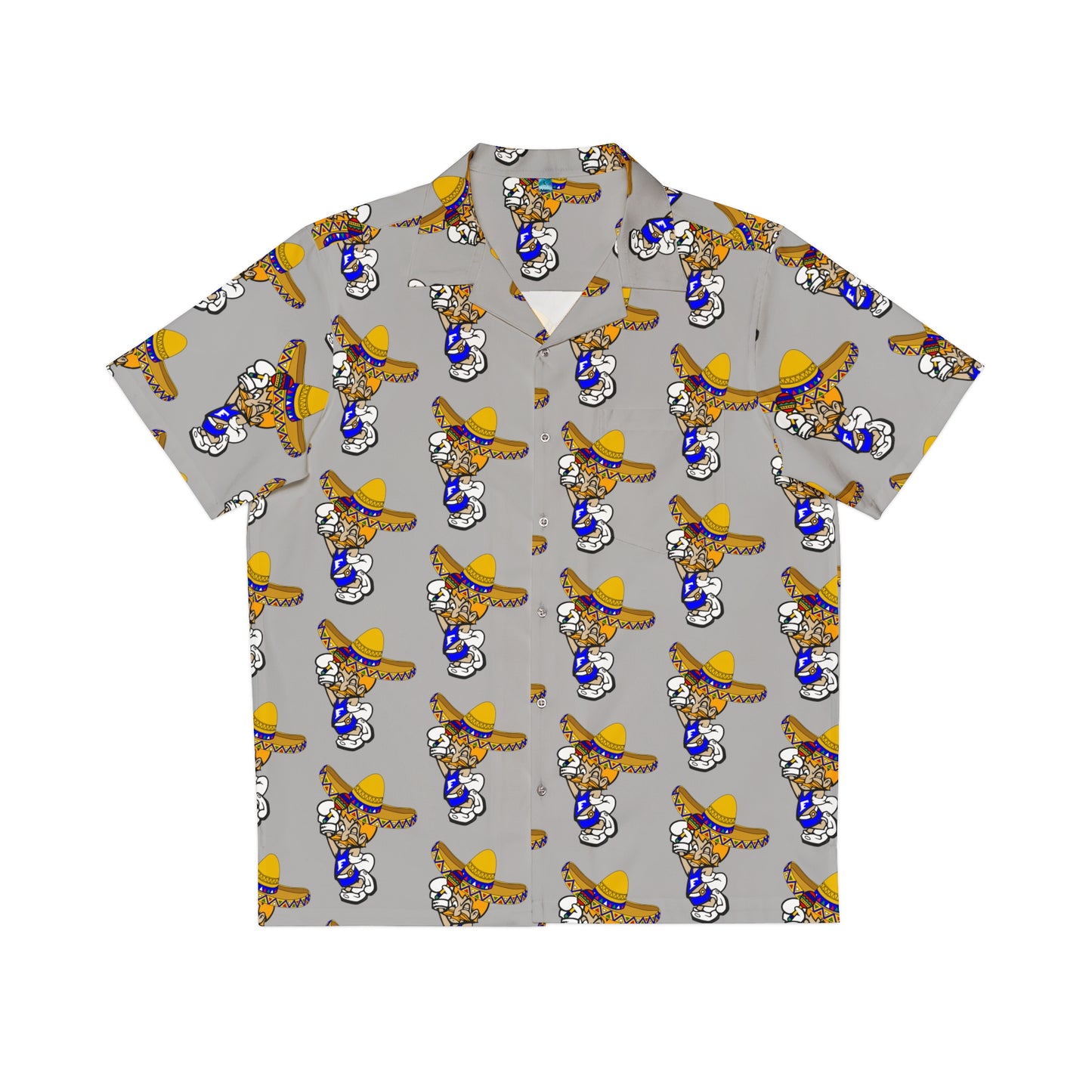 Freeburg Sombrero Midget Men's Hawaiian Shirt - Gray