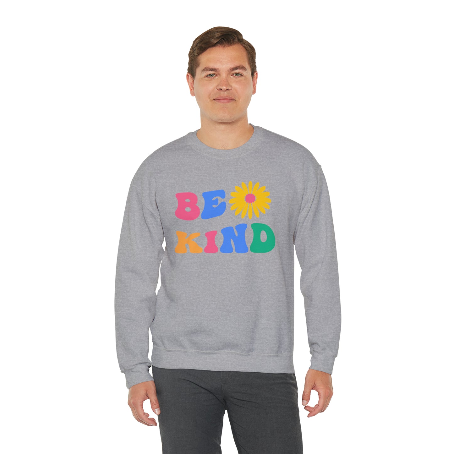 Be Kind Retro Warm Colored Unisex Heavy Blend™ Crewneck Sweatshirt