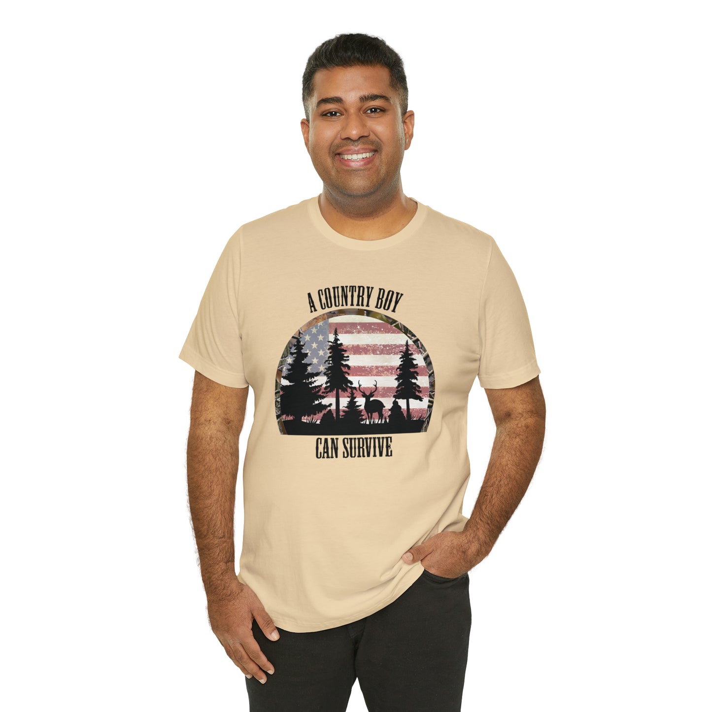 "A Country Boy Can Survive" Unisex Jersey Short Sleeve Tee